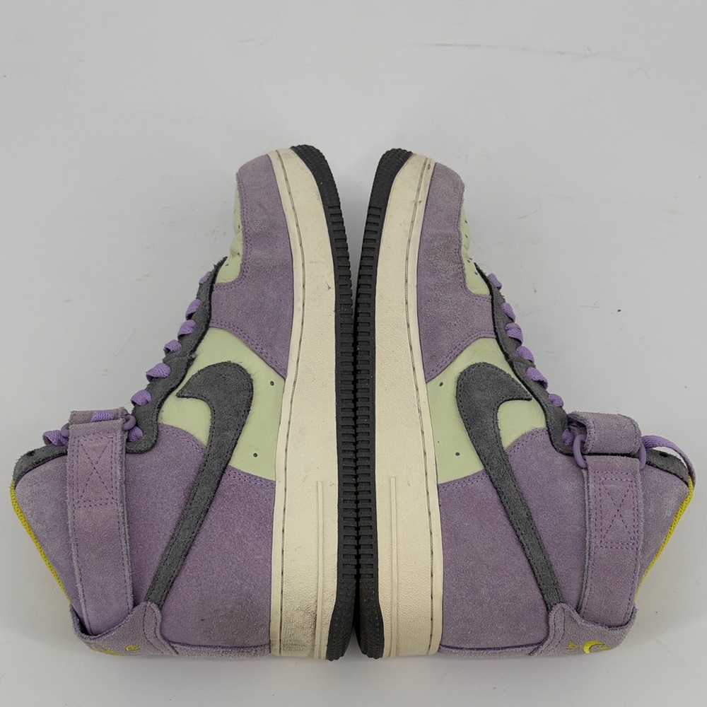 Nike Custom Air Force 1 High By You - Purple green and yellow Women's US 8 - Picture 10 of 11